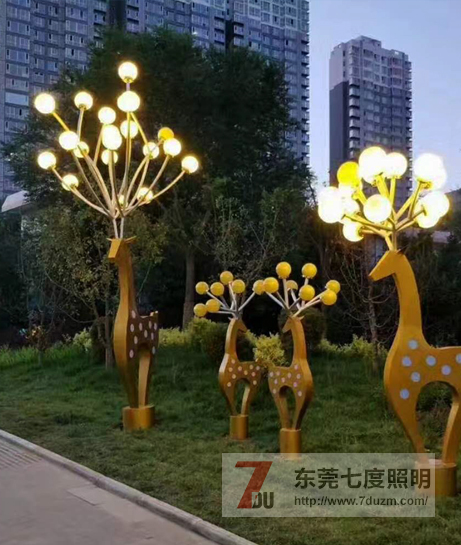 梅花鹿麻豆最新网址灯安装现场实拍效果图