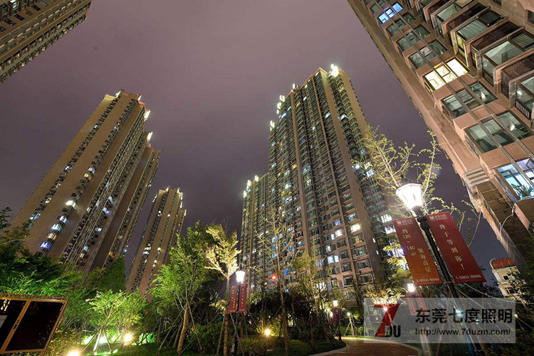 东莞麻豆视频下载照明小区庭院灯照明效果图片