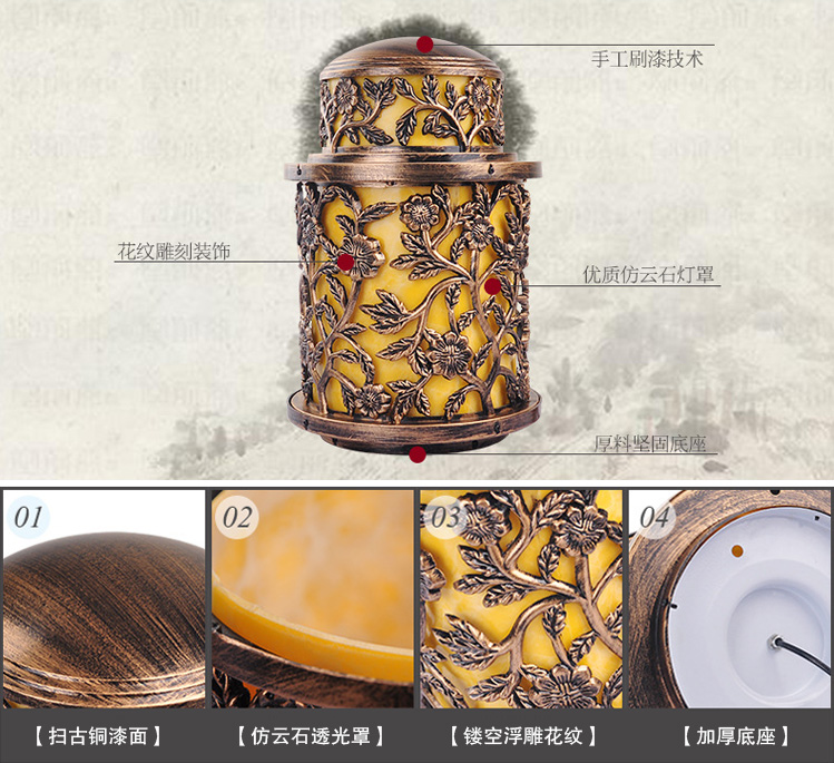 东莞麻豆视频下载照明(QDZTD-007)欧式仿古铸铝柱头灯细节展示图片
