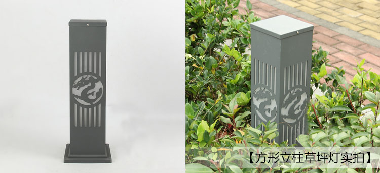东莞麻豆视频下载照明(QDCPD-003)60cm中式方形立柱LED草坪灯实物图片