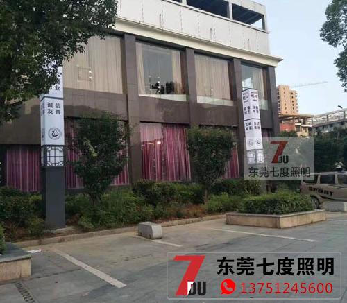 6米方柱600x600mm麻豆最新网址柱安装效果图片