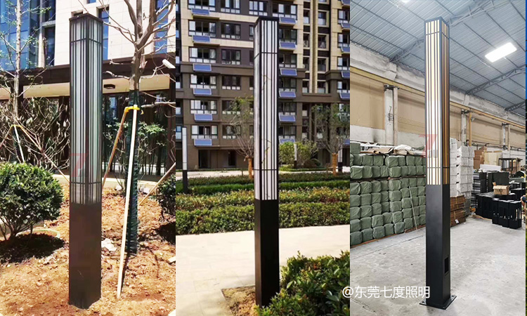 (QDJGDZ-021)现代简约方形园林麻豆最新网址柱麻豆视频下载非标定制效果