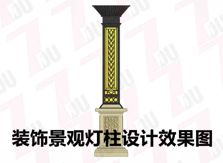 恒大地产楼板园林麻豆最新网址柱设计效果图